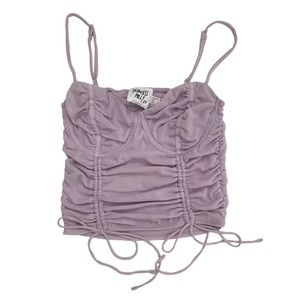 Princess Polly Purple Sheer Bustier Corset Crop Top Tank Top Crop Tank Size 2